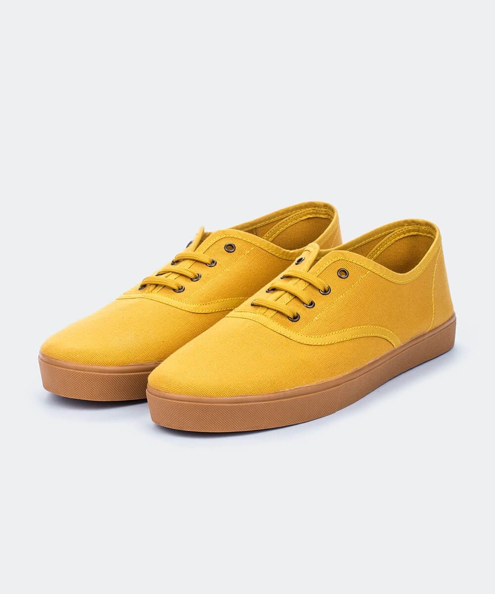 Zapatillas - Zapatillas de lona amarillas hombre y mujer Tortola