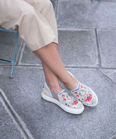 Modelo 400 Bordado Serraje Beige